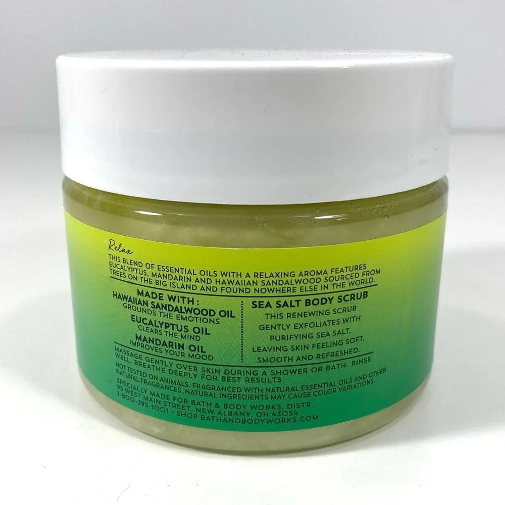 Bath & Body Works Aromatherapy RELAX Sea Salt Exfoliating Body Scrub 17 oz Jar